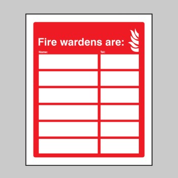 Fire Wardens Are (6 Names and Numbers) - TESTTTTT!!!!! 