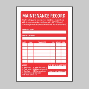 Fire Extinguisher Maintenance Label - TESTTTTT!!!!! Fire Extinguisher Maintenance Label - TESTTTTT!!!!!