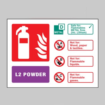 L2 Powder Extinguisher Identification Sign - TESTTTTT!!!!! 