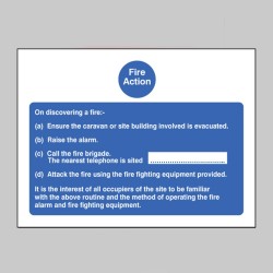 Fire Action - Caravan Sign - TESTTTTT!!!!! Fire Action - Caravan Sign - TESTTTTT!!!!!