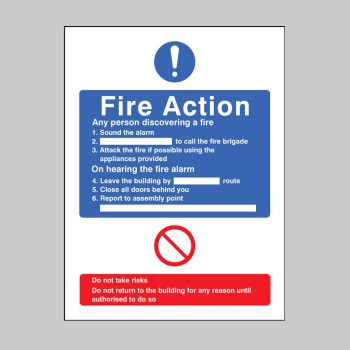 General Fire Action (No Lift in Building) - TESTTTTT!!!!! General Fire Action (No Lift in Building) - TESTTTTT!!!!!
