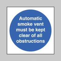 Automatic Smoke Vent - Keep Clear of Obstructions - TESTTTTT!!!!! 