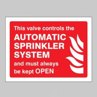 This Valve Controls Automatic Sprinkler System and must Always be Kept Open - TESTTTTT!!!!! 