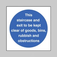 Staircase & Exit to Kept Clear of Goods Etc - TESTTTTT!!!!! 