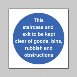 Staircase & Exit to Kept Clear of Goods Etc - TESTTTTT!!!!! Staircase & Exit to Kept Clear of Goods Etc - TESTTTTT!!!!!