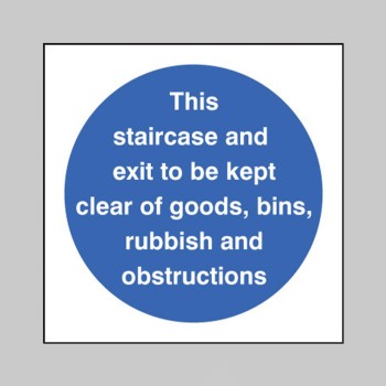 Staircase & Exit to Kept Clear of Goods Etc - TESTTTTT!!!!! Staircase & Exit to Kept Clear of Goods Etc - TESTTTTT!!!!!