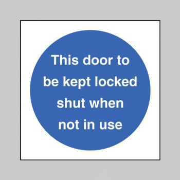 This Door to be Kept Locked Shut When Not in Use - TESTTTTT!!!!! This Door to be Kept Locked Shut When Not in Use - TESTTTTT!!!!!