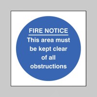Fire Notice this Area Must be Kept Clear of Obstructions - TESTTTTT!!!!! 