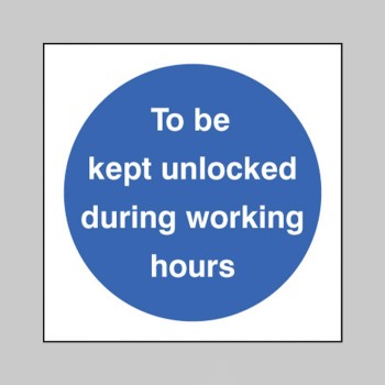 To be Kept Unlocked During Working Hours - TESTTTTT!!!!! To be Kept Unlocked During Working Hours - TESTTTTT!!!!!