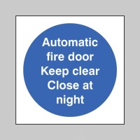 Automatic Fire Door Keep Clear Close At Night - TESTTTTT!!!!! 