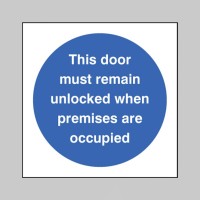 Door Must Remain Unlocked When Premises Occupied - TESTTTTT!!!!! 