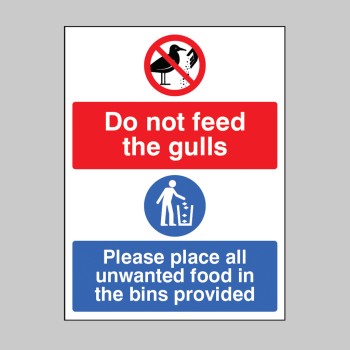 Do Not Feed the Gulls - Please Place All Unwanted Food in the Bins - TESTTTTT!!!!! 