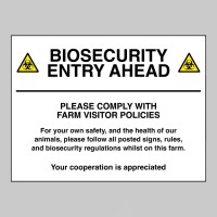 Biosecurity entry ahead - Please comply with farm visitor policies - TESTTTTT!!!!! Biosecurity entry ahead - Please comply with farm visitor policies - TESTTTTT!!!!!