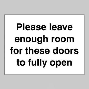 Please Leave Enough Room for these Doors to Fully Open - TESTTTTT!!!!! Please Leave Enough Room for these Doors to Fully Open - TESTTTTT!!!!!
