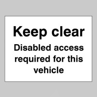 Keep Clear Disabled Access Required for this Vehicle - TESTTTTT!!!!! Keep Clear Disabled Access Required for this Vehicle - TESTTTTT!!!!!