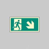 Intermediate Fire Exit Marker - Arrow Down Right - TESTTTTT!!!!! Intermediate Fire Exit Marker - Arrow Down Right - TESTTTTT!!!!!