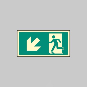 Intermediate Fire Exit Marker - Arrow Down Left - TESTTTTT!!!!! Intermediate Fire Exit Marker - Arrow Down Left - TESTTTTT!!!!!