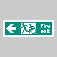 Inclusive Disabled Fire Exit Design - Arrow Left - TESTTTTT!!!!! Inclusive Disabled Fire Exit Design - Arrow Left - TESTTTTT!!!!!