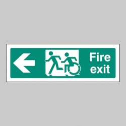 Inclusive Disabled Fire Exit Design - Arrow Left - TESTTTTT!!!!! Inclusive Disabled Fire Exit Design - Arrow Left - TESTTTTT!!!!!