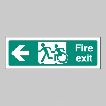Inclusive Disabled Fire Exit Design - Arrow Left - TESTTTTT!!!!! Inclusive Disabled Fire Exit Design - Arrow Left - TESTTTTT!!!!!