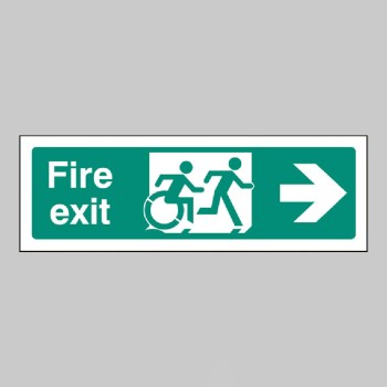 Inclusive Disabled Fire Exit Design - Arrow Right - TESTTTTT!!!!! Inclusive Disabled Fire Exit Design - Arrow Right - TESTTTTT!!!!!