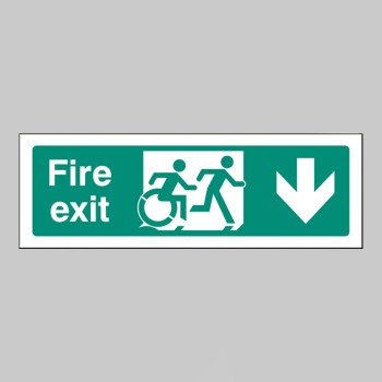 Inclusive Disabled Fire Exit Design - Arrow Down - TESTTTTT!!!!! Inclusive Disabled Fire Exit Design - Arrow Down - TESTTTTT!!!!!