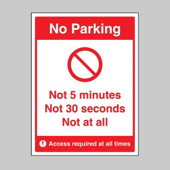 No Parking - Not 5 Minutes - Not 30 Seconds - Not at All - TESTTTTT!!!!! No Parking - Not 5 Minutes - Not 30 Seconds - Not at All - TESTTTTT!!!!!