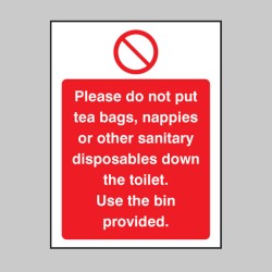 Please Do Not Put Tea Bags Etc Down Toilet Use Bins Provided - TESTTTTT!!!!! Please Do Not Put Tea Bags Etc Down Toilet Use Bins Provided - TESTTTTT!!!!!