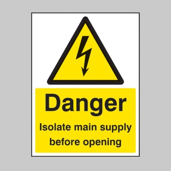 Danger - Isolate Main Supply Before Opening - TESTTTTT!!!!! Danger - Isolate Main Supply Before Opening - TESTTTTT!!!!!