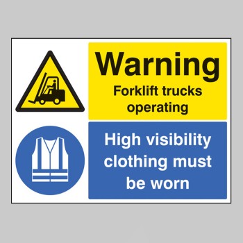 Warning - Forklift Trucks Operating - High Visibility Clothing Must be Worn - TESTTTTT!!!!! Warning - Forklift Trucks Operating - High Visibility Clothing Must be Worn - TESTTTTT!!!!!