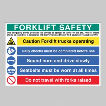 Forklift Safety Multi Message Board - TESTTTTT!!!!! 
