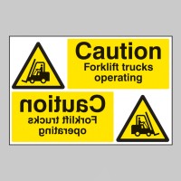 Caution - Forklift Trucks Operating - Reflection Sign - TESTTTTT!!!!! Caution - Forklift Trucks Operating - Reflection Sign - TESTTTTT!!!!!