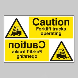 Caution - Forklift Trucks Operating - Reflection Sign - TESTTTTT!!!!! Caution - Forklift Trucks Operating - Reflection Sign - TESTTTTT!!!!!
