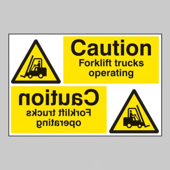 Caution - Forklift Trucks Operating - Reflection Sign - TESTTTTT!!!!! Caution - Forklift Trucks Operating - Reflection Sign - TESTTTTT!!!!!