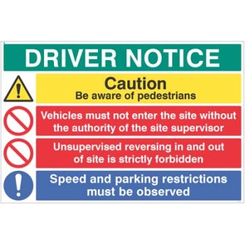 Driver Notice be Aware of Pedestrians - Unsupervised Reversing Forbidden - TESTTTTT!!!!! 