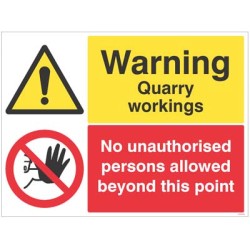 Warning - Quarry Workings - No Unauthorised Persons - TESTTTTT!!!!! Warning - Quarry Workings - No Unauthorised Persons - TESTTTTT!!!!!