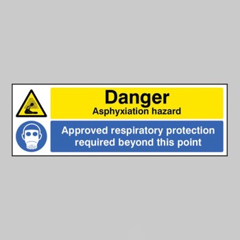 Danger - Asphyxiation  - Hazard Approved Respiratory Protection Beyond this Point  - TESTTTTT!!!!! 