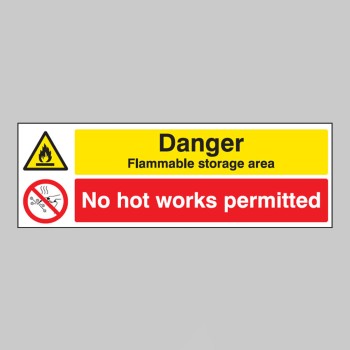 Danger - Flammable Storage Area - No Hot Works Permitted - TESTTTTT!!!!! 