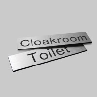 Aluminium Effect Engraved Sign with Adhesive Back - TESTTTTT!!!!! 