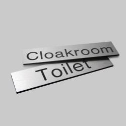 Aluminium Effect Engraved Sign with Adhesive Back - TESTTTTT!!!!! 