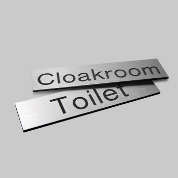Aluminium Effect Engraved Sign with Adhesive Back - TESTTTTT!!!!! 