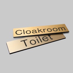 Brass Effect Engraved Sign with Adhesive Back - TESTTTTT!!!!! 