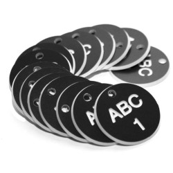Engraved Valve Tags - Black with White Text - TESTTTTT!!!!! Engraved Valve Tags - Black with White Text - TESTTTTT!!!!!