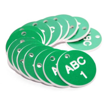 Engraved Valve Tags - Green with White Text - TESTTTTT!!!!! Engraved Valve Tags - Green with White Text - TESTTTTT!!!!!