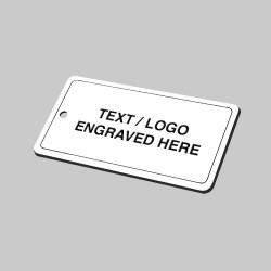 White Key Fob - Black Text - Rectangle - TESTTTTT!!!!! White Key Fob - Black Text - Rectangle - TESTTTTT!!!!!