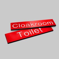 Engraved Sign with Adhesive Back - Red  - TESTTTTT!!!!! 