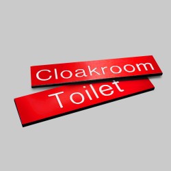 Engraved Sign with Adhesive Back - Red  - TESTTTTT!!!!! 