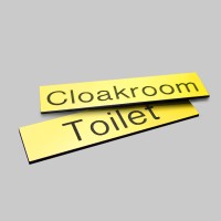 Engraved Sign with Adhesive Back - Yellow  - TESTTTTT!!!!! 
