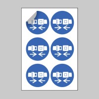 Seatbelt Symbol - Labels (Sheet of 6) - TESTTTTT!!!!! 