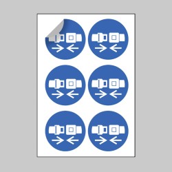 Seatbelt Symbol - Labels (Sheet of 6) - TESTTTTT!!!!! 